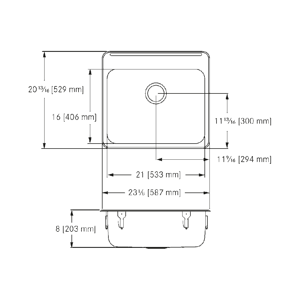 Franke LBS6108P-1-1 Single With Ledge 18 Gauge