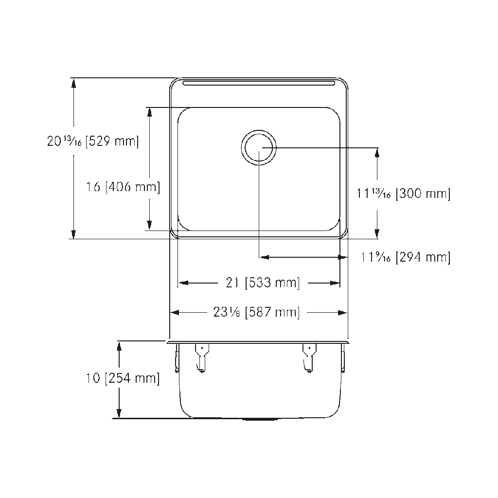 Franke LBS6110P-1-1 Single With Ledge 18 Gauge