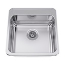 Franke LBS6808-316P-1-1 Single Topmount Sink With Ledge 18Ga T316 1 Hole