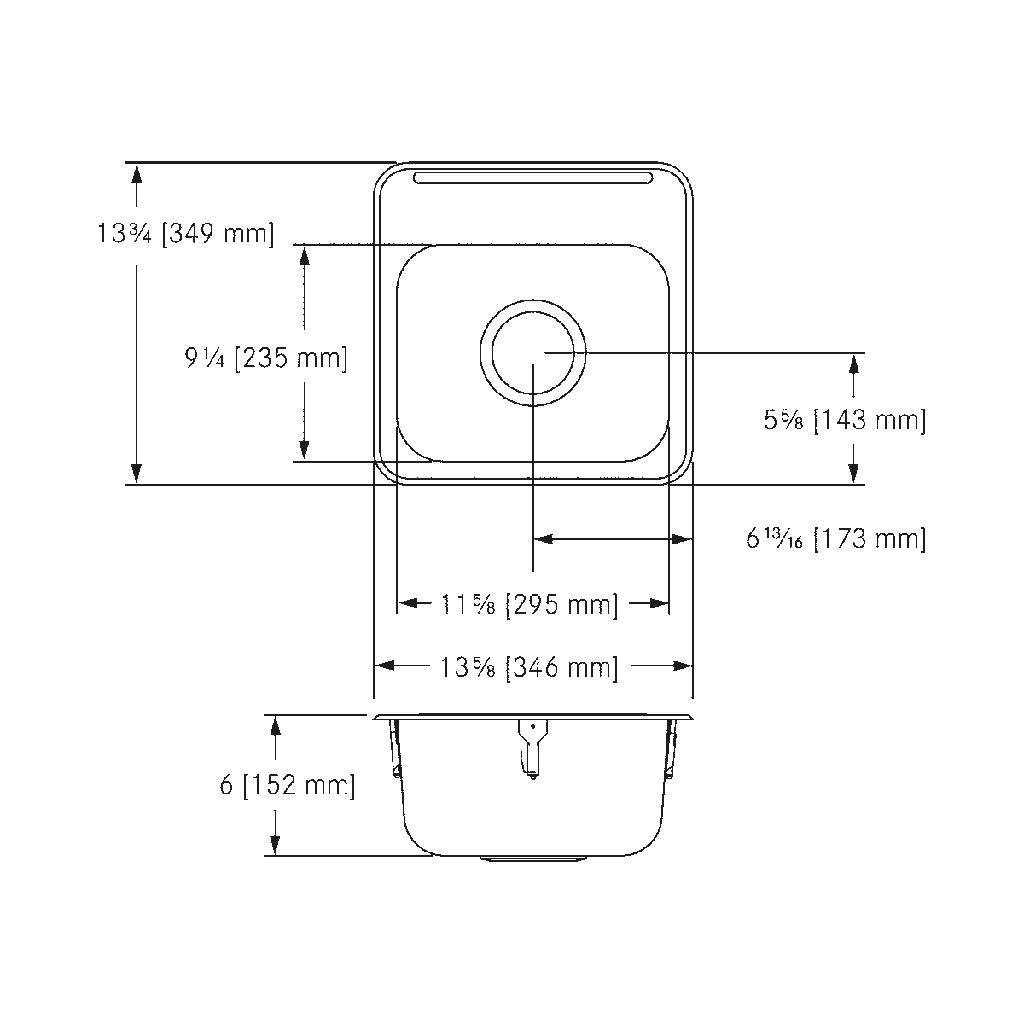 Franke LBS9106-1 Single With Ledge 20 Gauge