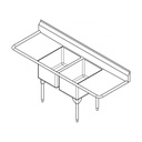 Franke RDL2448LR-1 Restaurant Series 16 Gauge Double Compartment
