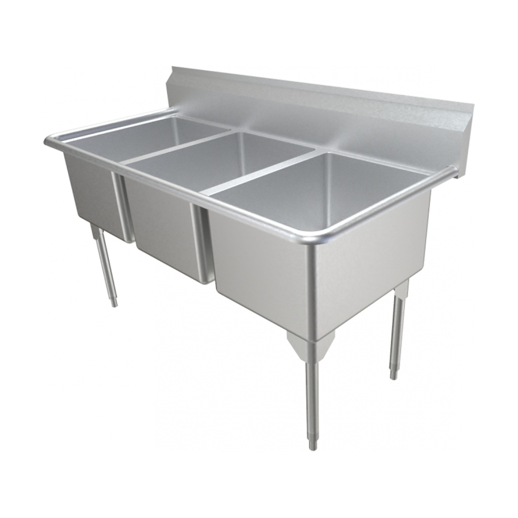 Franke RTL2454-1-2 Restaurant Series 16 Gauge Triple Compartment