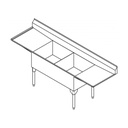 Franke SDL2448LR-1 Service Series 14 Gauge Double Compartment