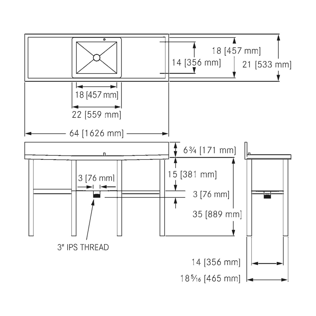 Franke SSS1827DDS Sewage Sampling Left And Right Drainboard