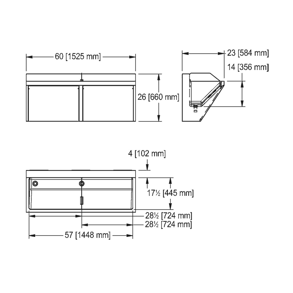 Franke SSU2-10 Scrub Sink Kit 16Ga 2- Mix-Lf 2- Hhf180-6L