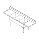 Franke STL2472LR-1 Service Series 14 Gauge Triple Compartment