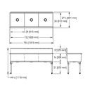 Franke TL2472-1 Classic Series 16 Gauge Triple Compartment