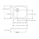 Franke UCS6805P-1 Single Undermount Sink 18 Gauge