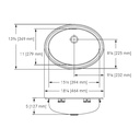 Franke V1418-5 Vanity No Ledge 18 Gauge No Overflow