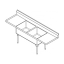 Franke WDL2436LR-1-2 World-Class Series 14 Gauge Double Compartment
