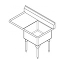 Franke WSL2418R-1 World-Class Series 14 Gauge Single Compartment