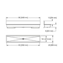 Franke WTS2096-1-2 Trough Heavy Duty Series 14Ga 96" Wide 2 Hole
