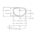 Franke OV1420U-5 Vanity Undermount 18 Gauge Overflow