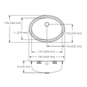 Franke OV1418-6 Vanity No Ledge 18 Gauge Overflow