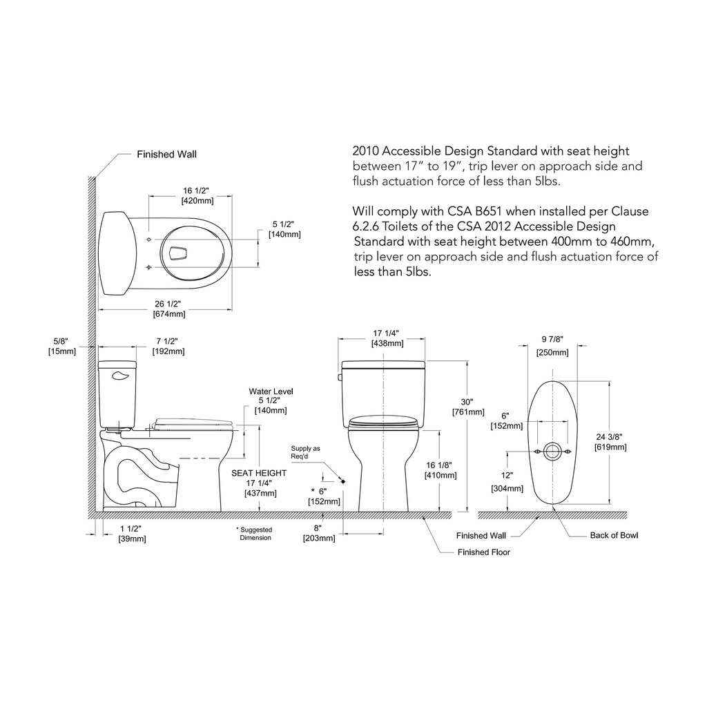 TOTO CST453CEFG#03 Drake II Round Two-Piece Toilet Bone