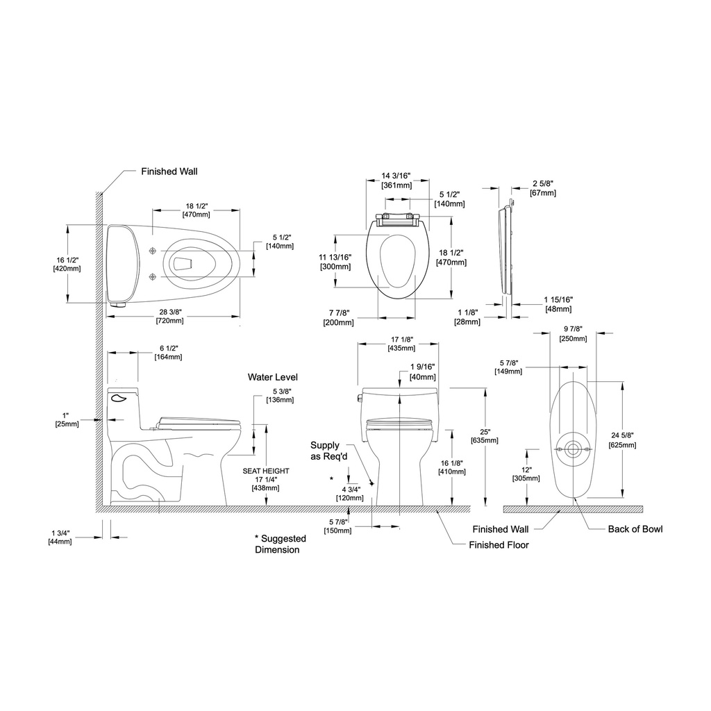 TOTO CST618CEFGT40#01 Ultramax Tornado 1PC Toilet
