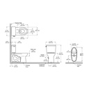 TOTO CST776CEF#51 Drake 2Pc Uh Toilet 1.28Gpfebony