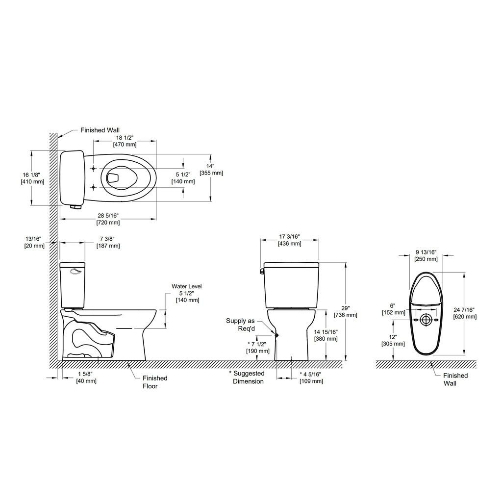TOTO CST776CSG#03 Drake 2Pc Toilet 1.6Gpfcefiontect Bone