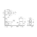 TOTO CST776CSF#51 Drake 2Pc Uh Toilet 1.6Gpfebony