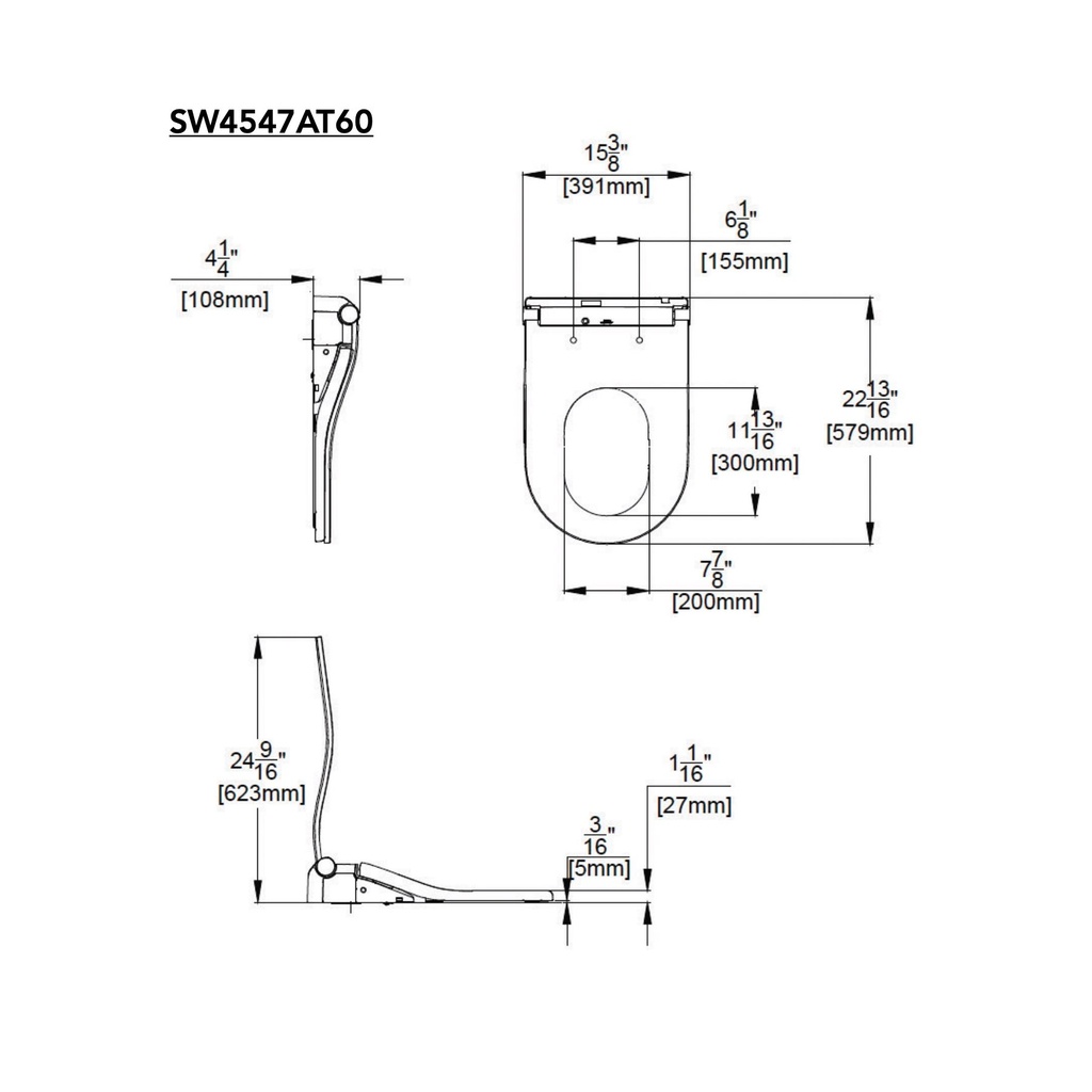 TOTO CWT4474547CMFGA#MS Rp Wall Hung Toilet Rw Wshl Af