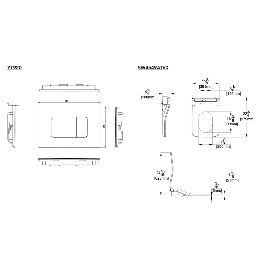 TOTO CWT4494549CMFGA#MS Sp Wall Hung Toilet Sw Wshl Af