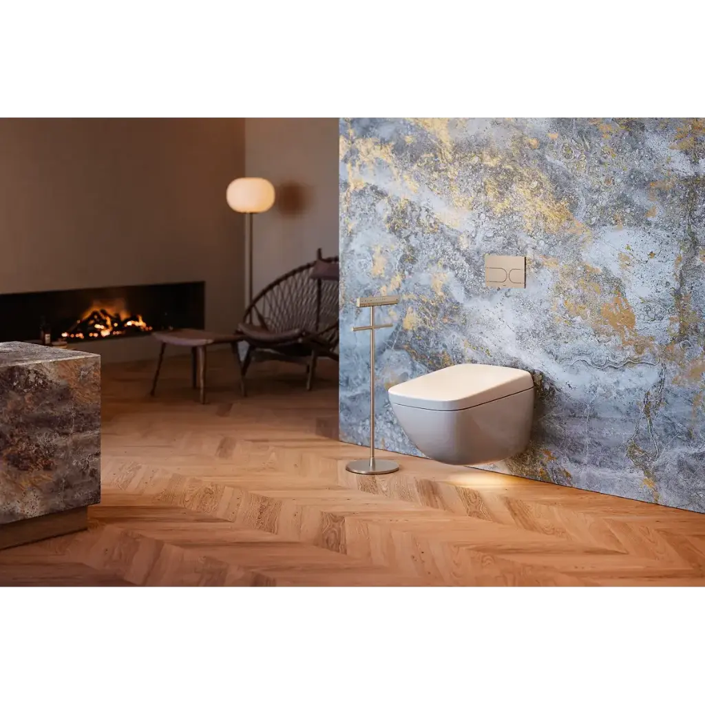 TOTO CWT9538CEMFG#01 WX1 Dual Flush 1.2 or 0.8 GPF Wall-Hung Toilet with Integrated Bidet Seat and eWater+ Cotton White