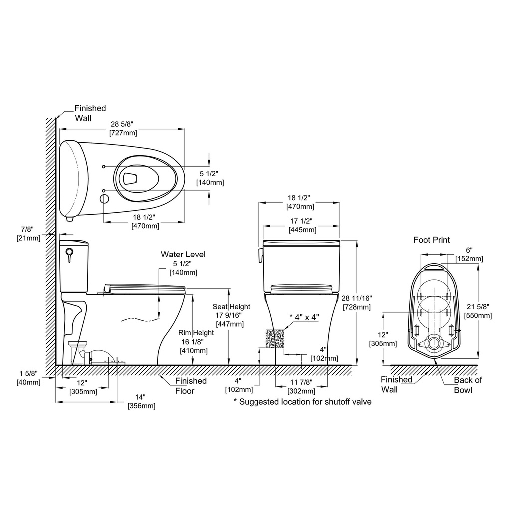 TOTO MS442124CUFG#03 Nexus 1G 2Pc With Ss124 1.0Gpf Bone