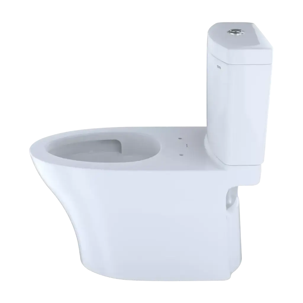 TOTO MS446124CEMFGN#01 Aquia IV Two-Piece Elongated Dual Flush 1.28 and 0.9 GPF Universal Height Toilet with CEFIONTECT WASHLET+ Ready Cotton White MS446124CEMFGN#01