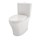 TOTO MS446124CEMFGN#11 Aquia IV Two-Piece Elongated Dual Flush 1.28 and 0.9 GPF Universal Height Toilet with CEFIONTECT WASHLET+ Ready Colonial White MS446124CEMFGN#11