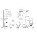 TOTO MS446234CEMGN#01 Aquia IV Two-Piece Elongated Dual Flush 1.28 and 0.9 GPF Toilet with CEFIONTECT and SoftClose Seat WASHLET+ Ready Cotton White MS446234CEMGN#01