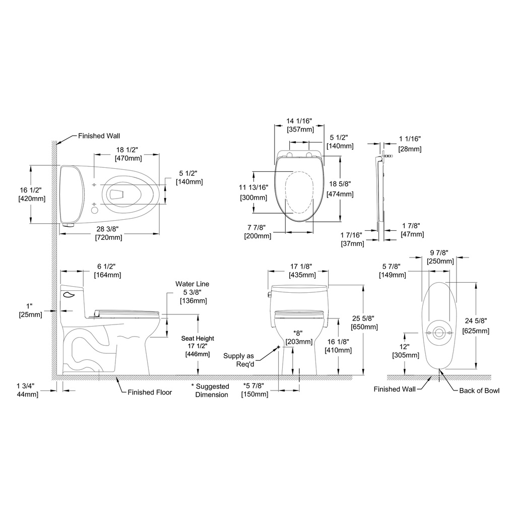 TOTO MS634124CEFG#12 1Pc Supreme Ii Uh Tornado Flus H 1.28Gpf Sedona Beige