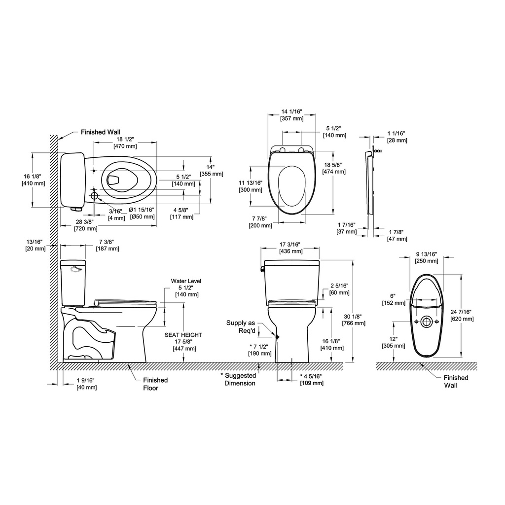 TOTO MS776124CSFG#01 Drake 2Pc Uh Toilet W/ Seat1.6Gpf Cefiontect Washlet +