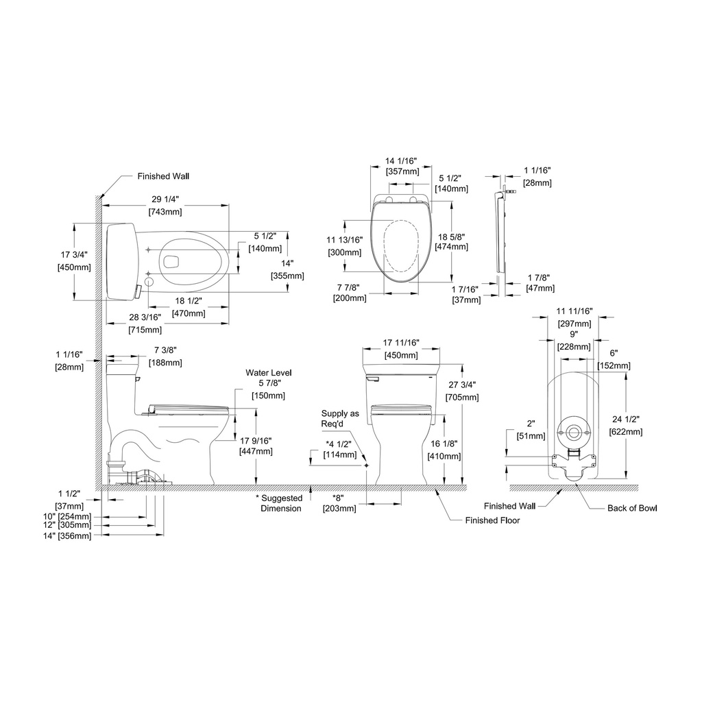 TOTO MS964124CEFG#03 Soiree One-Piece Toilet