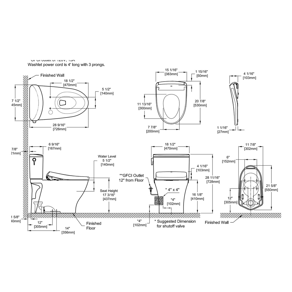 TOTO MW4424726CEFGA#01 2Pc Nexus W/ Washlet+ S7 & Autoflush (1.28 Gpf)