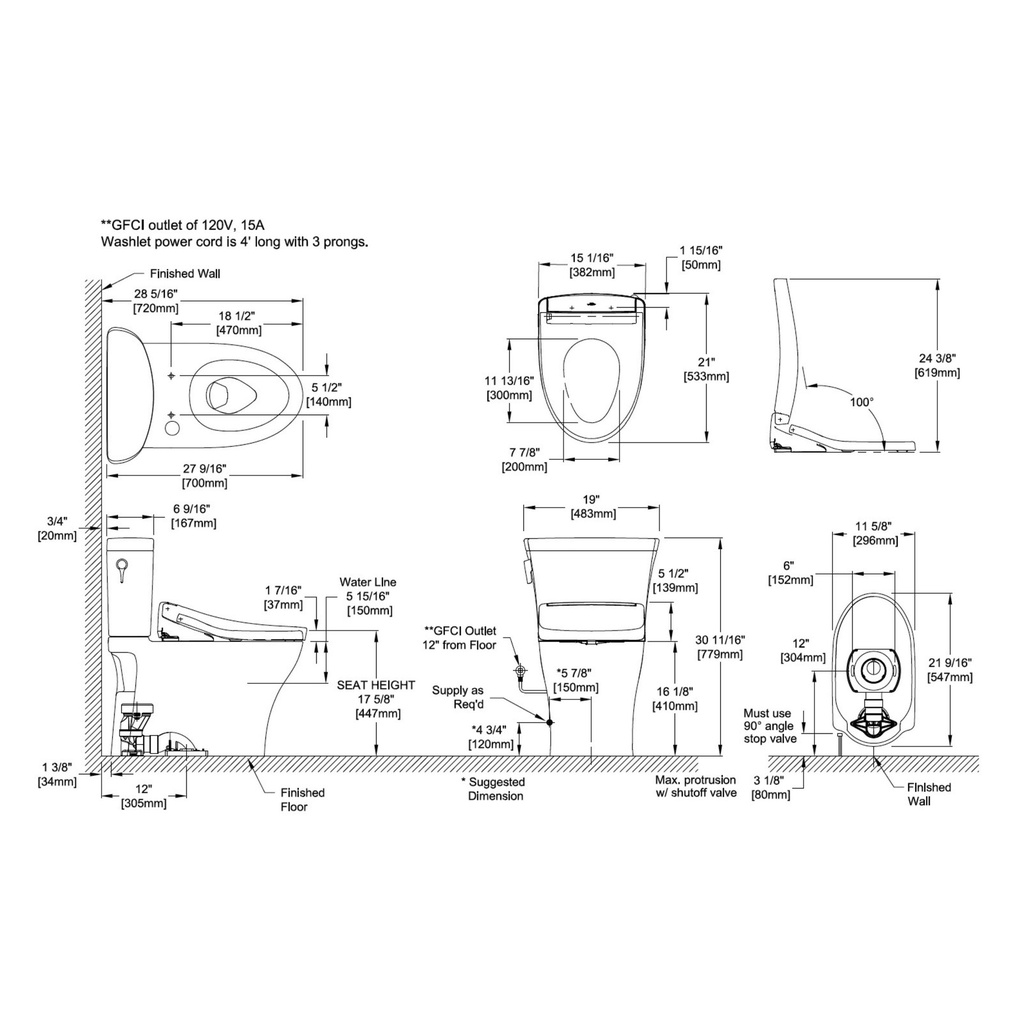 TOTO MW4483446CEMFGN#01 Aquia IV Arc W Washlet S5 1.