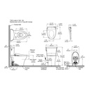 TOTO MW4484736CEMFGN#01 2Pc Aquia Iv Arc W/ Washlet+ S7A (0.9 & 1.28 Gpf)
