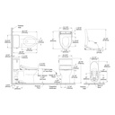 TOTO MW4723346CUFG#01 2Pc Glaston 1G W Washlet S2 -