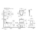 TOTO MW4944734CEMFGA#01 Connelly W/ Washlet+ S7A & Autoflush (0.9 & 1.28 Gpf)