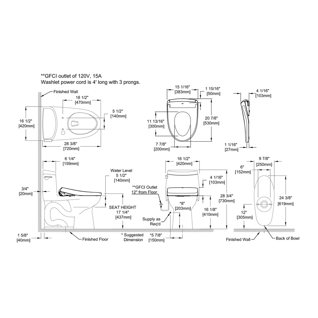 TOTO MW6044726CUFGA#01 Ultramax Ii 1G W/ Washlet+ S7 & Autoflush (1.0 Gpf)