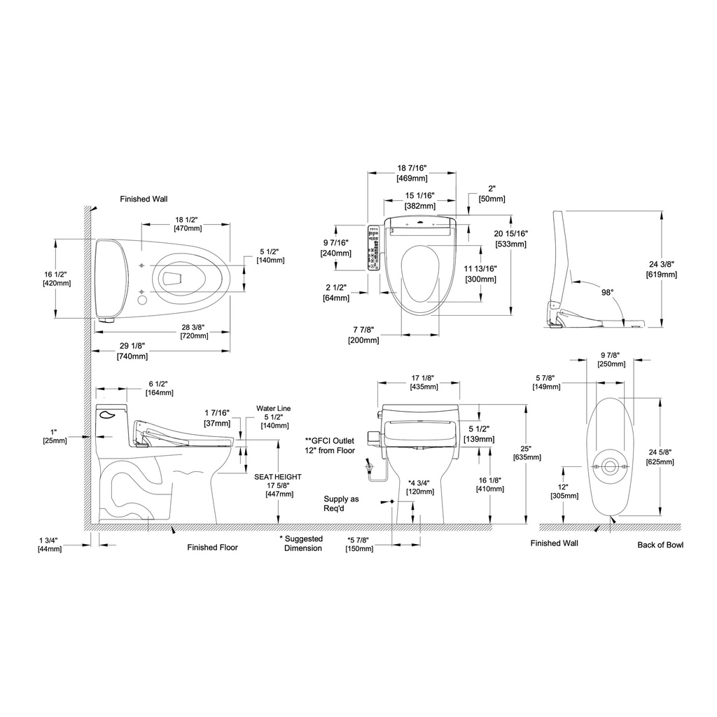 TOTO MW6184726CEFG#01 Ultramax 1PC Toilet W/ S7