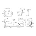 TOTO MW6424726CEFGA#01 1Pc Nexus W/ Washlet+ S7 & Autoflush (1.28 Gpf)