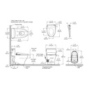 TOTO MW6424736CUFGA#01 1Pc Nexus 1G W/ Washlet+ S7A &Autoflush (1.0 Gpf)