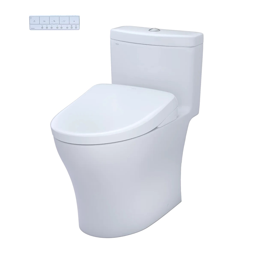 TOTO MW6464726CEMFGNA#01 1Pc Aquia Iv W/ Washlet+ S7 &Autoflush (0.9 & 1.28 Gpf)