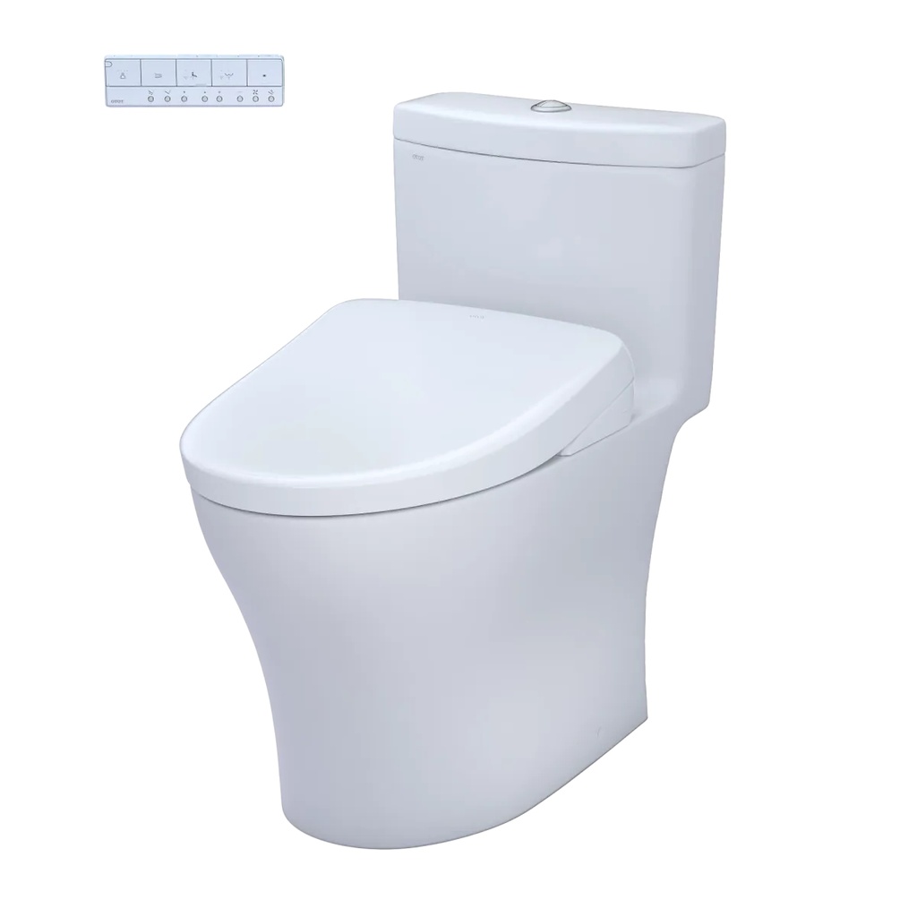 TOTO MW6464736CEMFGN#01 1Pc Aquia Iv W/ Washlet+ S7A (0.9 & 1.28 Gpf)
