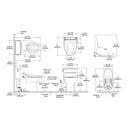 TOTO MW6723446CEFG#01 1PC Redington W Washlet S5 1