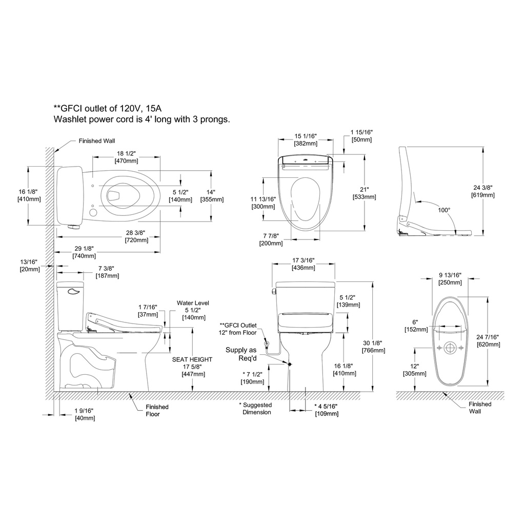 TOTO MW7763446CEG#01 Drake Rh W Washlet S5 1.28Gp