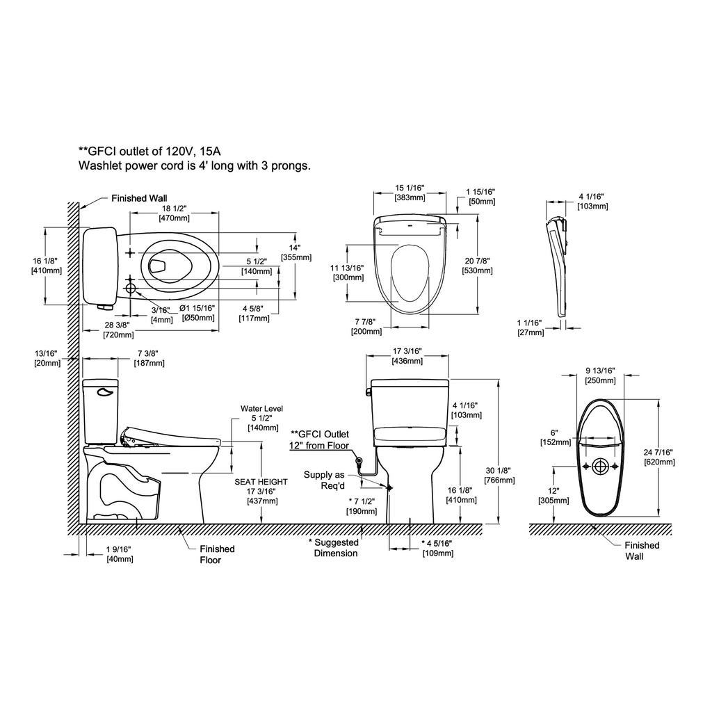 TOTO MW7764736CSFG#01 Drake Uh W/ Washlet+ S7A (1.6Gpf)