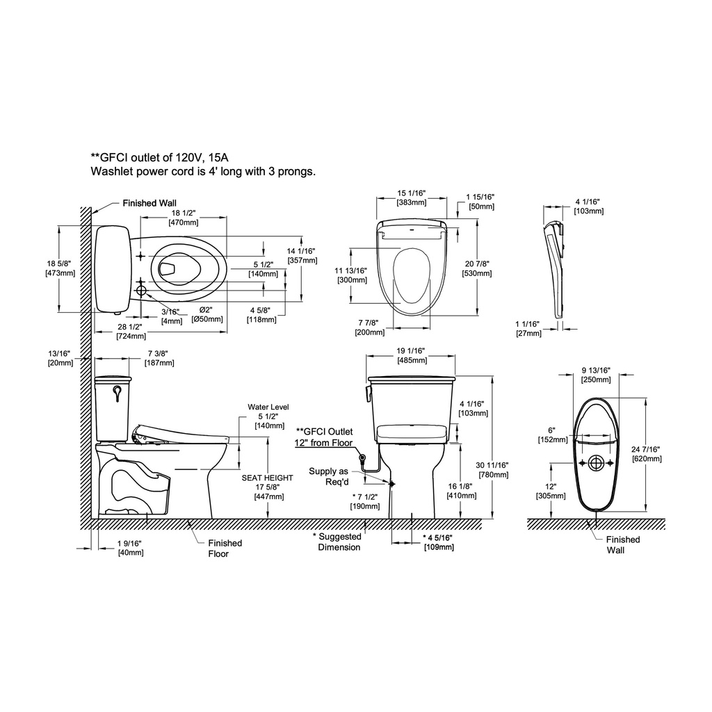 TOTO MW7864736CEFGA#01 Drake Transitional Uh W/ Washlet+ S7A & Autoflush (1.28 Gpf)
