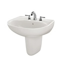 TOTO LHT241G#11 Supreme 1-Hole Lav & Shrd W/ Cefiontect Glaze -C. White