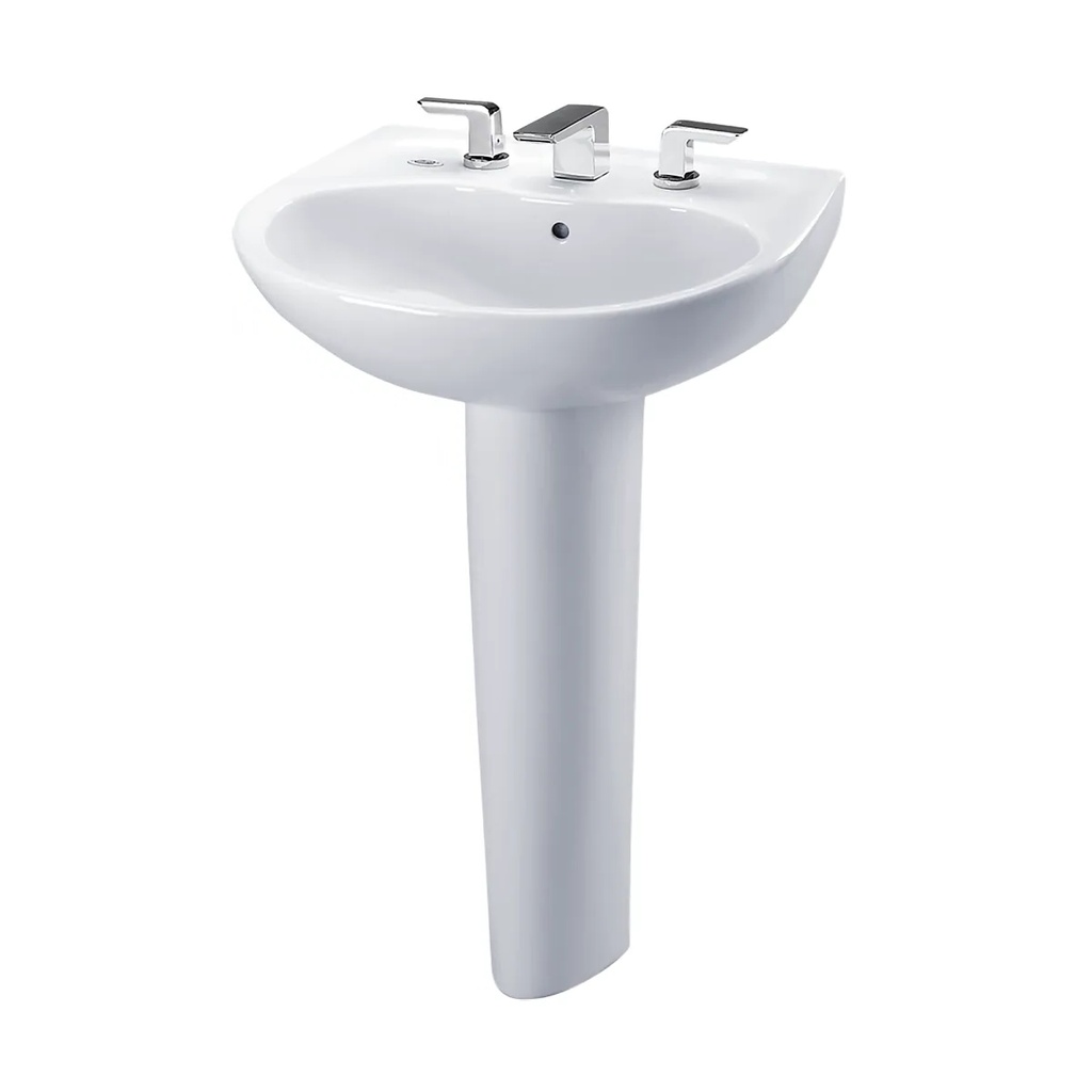 TOTO LPT241.4G#01 Supreme 4" Center Lav & Ped W/ Cefiontect Glaze -Cotton